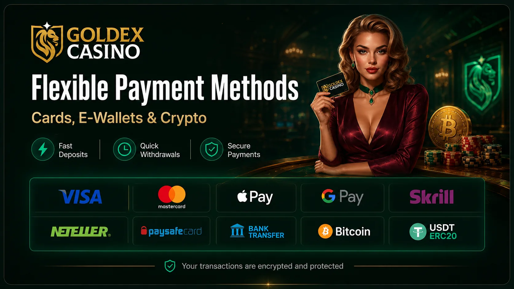 Goldex Casino flexible payment methods visual